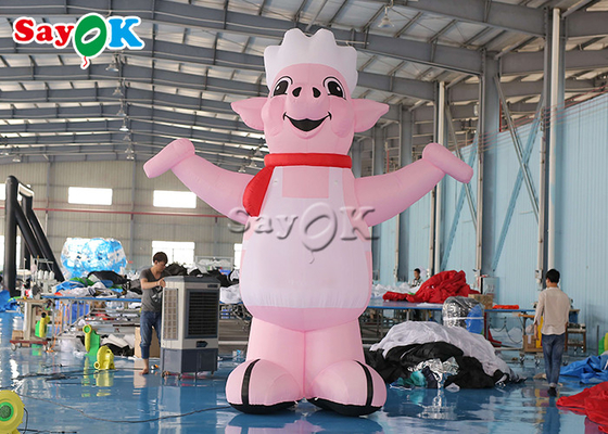 Надувные рекламные шары 4 м 13 футов талисман розовый взрыв персонажи мультфильмов свиньи кухарь модель для открытия ресторана