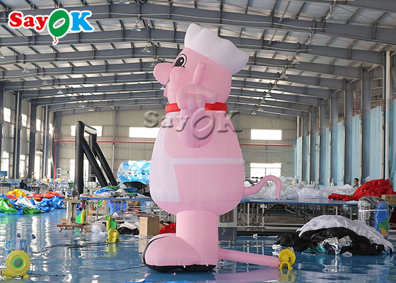 Надувные рекламные шары 4 м 13 футов талисман розовый взрыв персонажи мультфильмов свиньи кухарь модель для открытия ресторана