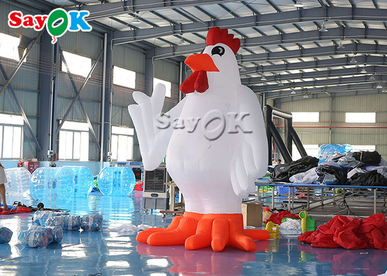 Модель петуха цыпленка животного персонажей из мультфильма 13ft оформления партии фестиваля белая раздувная