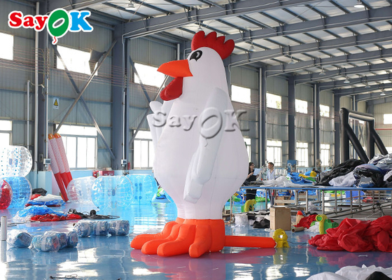 Модель петуха цыпленка животного персонажей из мультфильма 13ft оформления партии фестиваля белая раздувная
