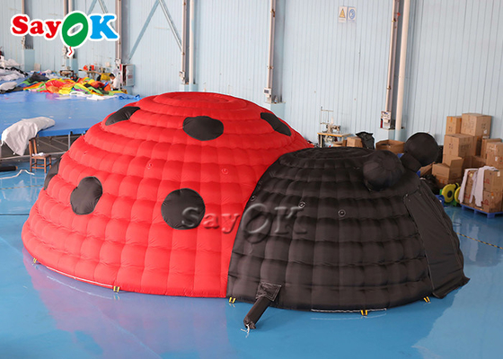 Шатер Ladybug большого раздувного воздуха Ladybird сферы шатра раздувной красный и черный для на открытом воздухе события