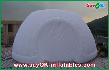 Шатер воздуха сильной ткани Оксфорда раздувной белый, коммерчески раздувной шатер партии шатра округлости со светом СИД