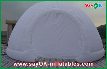 Шатер воздуха сильной ткани Оксфорда раздувной белый, коммерчески раздувной шатер партии шатра округлости со светом СИД