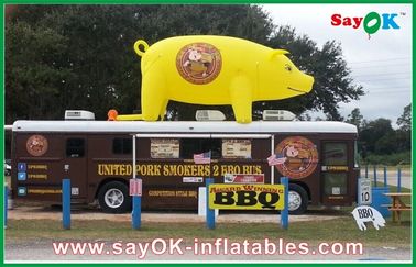 Свинья рекламы продуктов L5m магазина BBQ изготовленная на заказ раздувная гигантская желтая раздувная