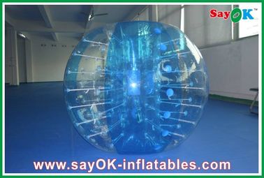 игр спортов PVC 0.8mm шарика раздувных, прозрачного/голубого бампера