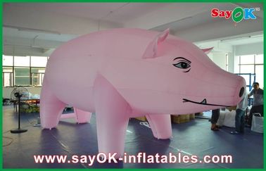 Гигантский розовый раздувной мультфильм свиньи подгонянный для рекламы