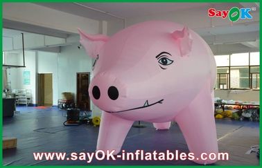 Гигантский розовый раздувной мультфильм свиньи подгонянный для рекламы