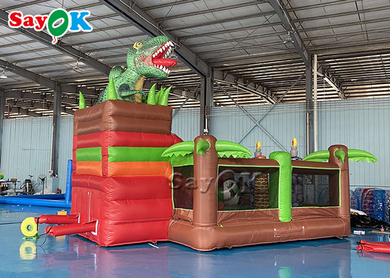 Надувной замок темы динозавра парка атракционов прыжка детей раздувной