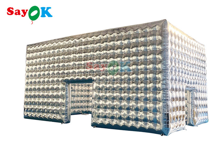 Специализированная серебряная надувная кубическая палатка для вечеринки свадьбы шоу выставки события надувная воздушная палатка