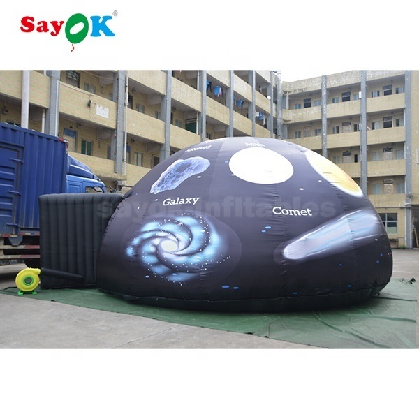 Sayok Customizable Size 4m-10m Diameter Inflatable Planetarium Dome with Free 3D Design and 100% Blackout Professional Grey Projection Fabric