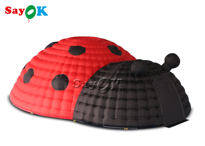 Шатер Ladybug большого раздувного воздуха Ladybird сферы шатра раздувной красный и черный для на открытом воздухе события