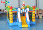 Palm Tree Inflatable Jumping Castle With Surf Boy Tropical Slide