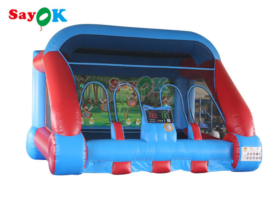Игра масленицы Inflable игры стрельбы IPS коммерчески раздувных игр спорт красная голубая