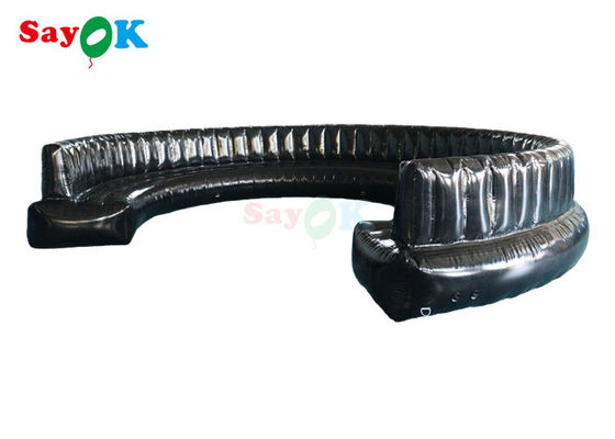 Черная воздухонепроницаемая мебель софы ПВК 0.6мм раздувная для полукруга части