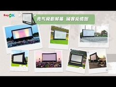 Airtight Front Projection Inflatable Movie Screen With Pump 3x1.75mH