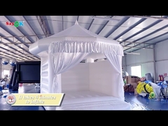 White 210D Oxford Cloth Inflatable Bouncy Castle For Children Customized Size