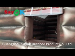 Гигантские огни надувный рождественский дом надувный Санта дом для продажи