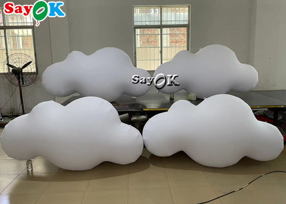 потолок продуктов 210D Оксфорда изготовленный на заказ раздувной вися воздушный шар облака PVC со светами СИД