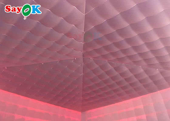 Большая надувная палатка Гигантская мобильная 8x8x4м Надувная палатка на открытом воздухе с светодиодными огнями водонепроницаемая