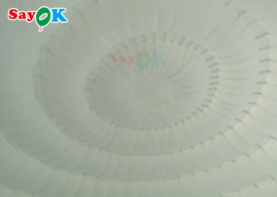 Надувная палатка на открытом воздухе 6x5x3,2 м Чистая белая надувная купольная палатка с светодиодными лампами