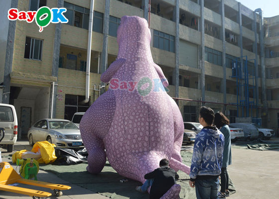 Надувный рождественский динозавр Большой размер 5 м Надувный тираннозавр Рекс Динозавр Полная печать