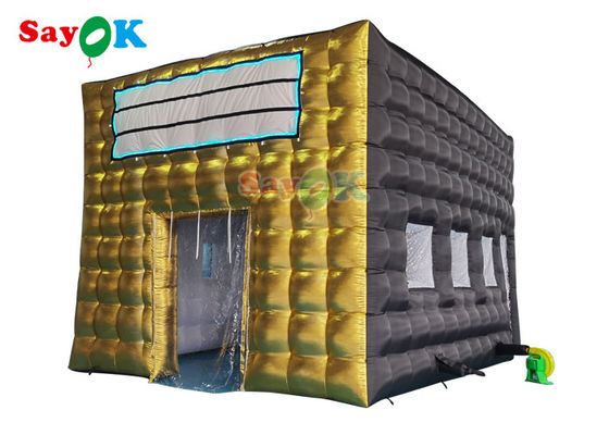 LED дискотека ночной клуб вечеринка палатка надувная палатка надувный ночной клуб для событий для взрослых черный кубический дом