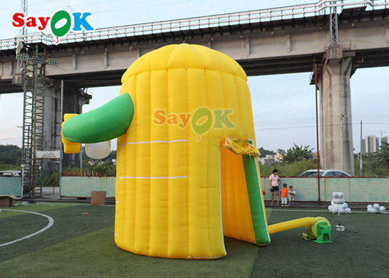 Оксфордская надувная воздушная палатка Лимонный карикатурный будка аэрированная на заказ надувная газоновая палатка