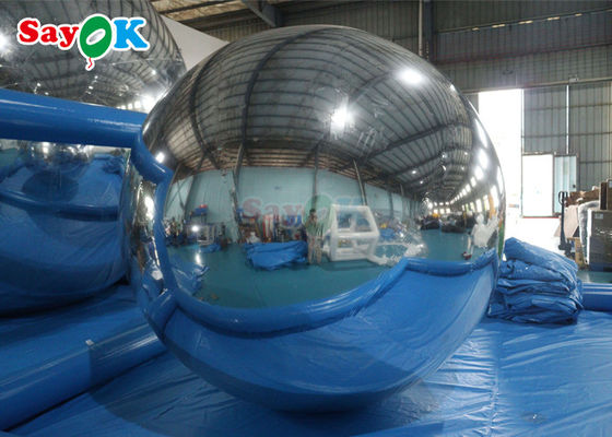 Золотая зеркальная шарик на заказ большой ПВХ серебряный надувный зеркальный шарик гигантский декоративный зеркальный шар