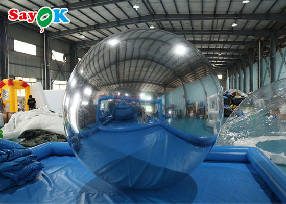 Золотая зеркальная шарик на заказ большой ПВХ серебряный надувный зеркальный шарик гигантский декоративный зеркальный шар