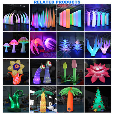 Бесплатный 3D дизайн коммерческий гигантский надувный богатый цветок надувные цветы горшок с светодиодным светом