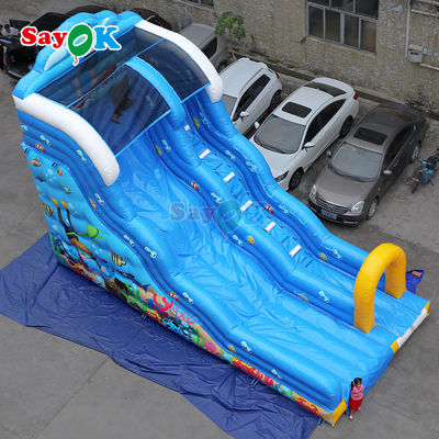 Коммерческие надувные водные горки Игры на открытом воздухе Большие надувные горки с съемными водными горками для детей