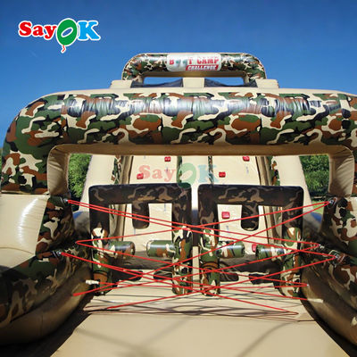 Коммерческий надувный барьерный курс Надувные объекты на открытом воздухе Гигантский надувный барьерный курс для взрослых