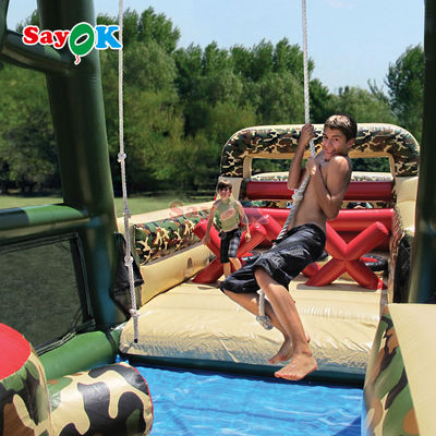 Коммерческий надувный барьерный курс Надувные объекты на открытом воздухе Гигантский надувный барьерный курс для взрослых