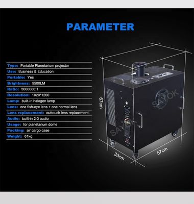 100% Надувной проекционный купол планетария с полным затемнением, цифровой проектор