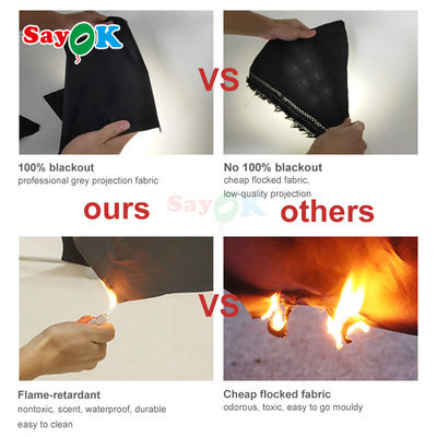 Sayok HD Projector Compatible Customizable Size Durable Oxford Fabric Inflatable Planetarium Dome Portable Projection Dome Tent