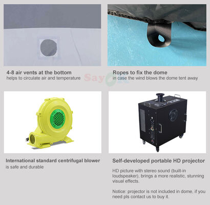 7м Надувный воздушный планетарий купол Надувный проекционный купол палатки для школьной астрономии