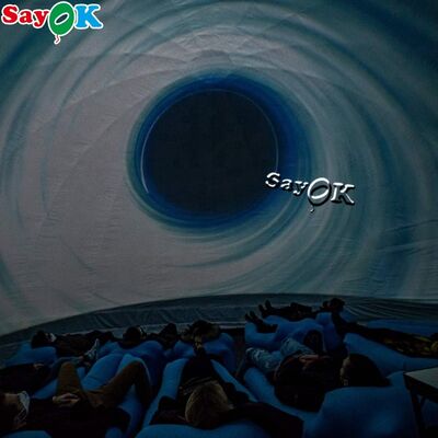 Черный проекционный купольный шатер надувный кинозал шатер мобильный планетарий для школы