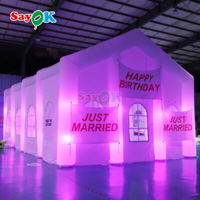 Портативная надувная палатка с LED-подсветкой и водонепроницаемой и УФ-стойкой тканью Оксфорд для мероприятий на открытом воздухе