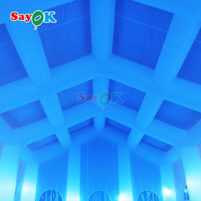 Портативная надувная палатка с LED-подсветкой и водонепроницаемой и УФ-стойкой тканью Оксфорд для мероприятий на открытом воздухе