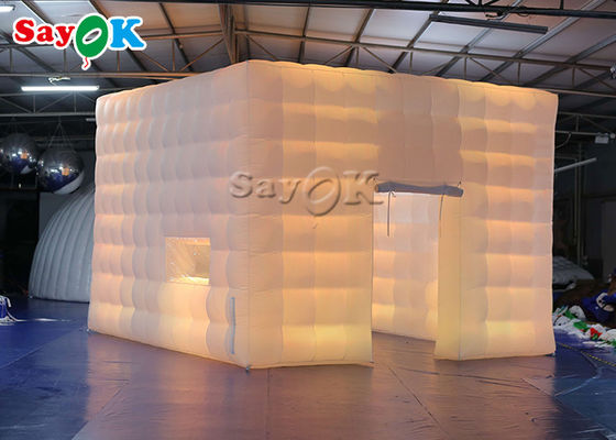 Надувная палатка на заказ Большая портативная открытая палатка надувная кубическая палатка с светодиодным освещением