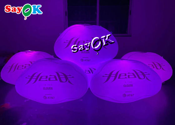 реклама 60cm вися воздухонепроницаемое освещая облако приведенное раздувное с печатанием логотипа