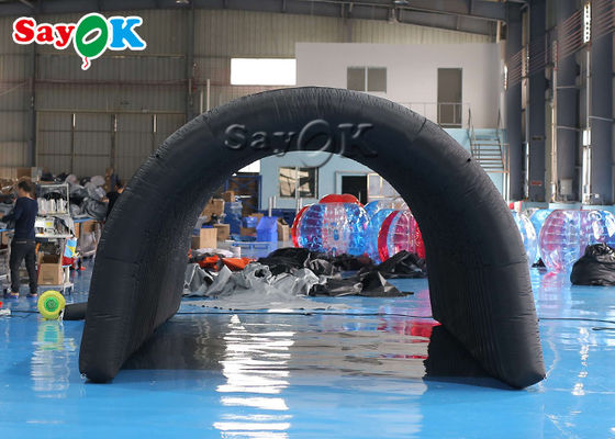 Надувная палатка для иглу черная 210D Оксфордская ткань Надувная палатка для тоннеля для выставки