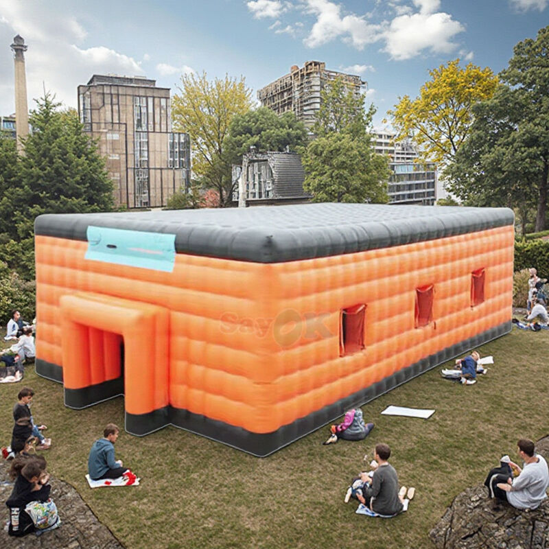 Sayok Extra Large 20м водонепроницаемый ПВХ на открытом воздухе Мероприятия вечеринки Кампинговый павильон Маркиз Куб Надувная палатка