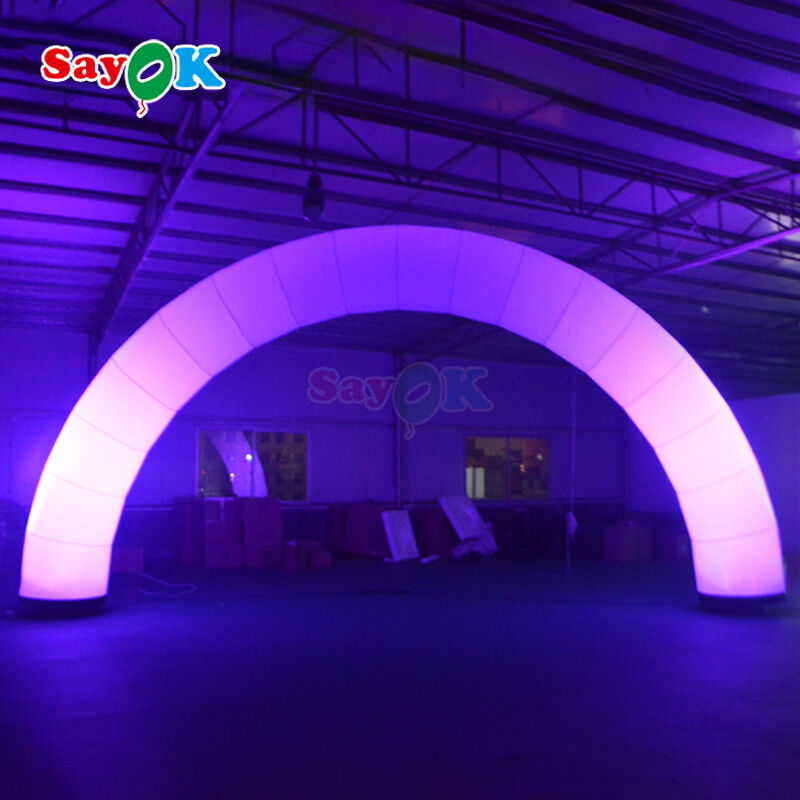 Custom Outdoor Inflatable LED Arch for Commercial Event Advertising Promotion