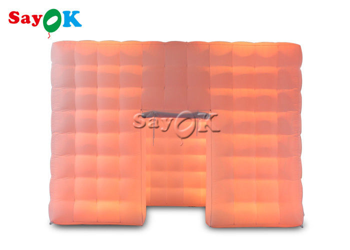 Надувная палатка на заказ Большая портативная открытая палатка надувная кубическая палатка с светодиодным освещением