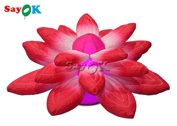 украшение этапа лобби 3.28ft с красными раздувными светами вися лотос