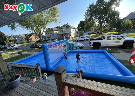 Надувный водный спорт Гигантский пляжный бассейн Надувный волейбольный поле Надувный волейбольный корт 10x5x2.1mH
