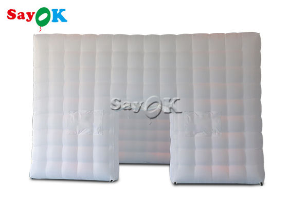 Надувная кубическая палатка 6,5 м 21 фута Надувная воздушная палатка Квадратный маркиз с светодиодными лампами