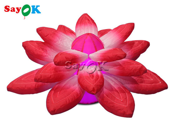 украшение этапа лобби 3.28ft с красными раздувными светами вися лотос
